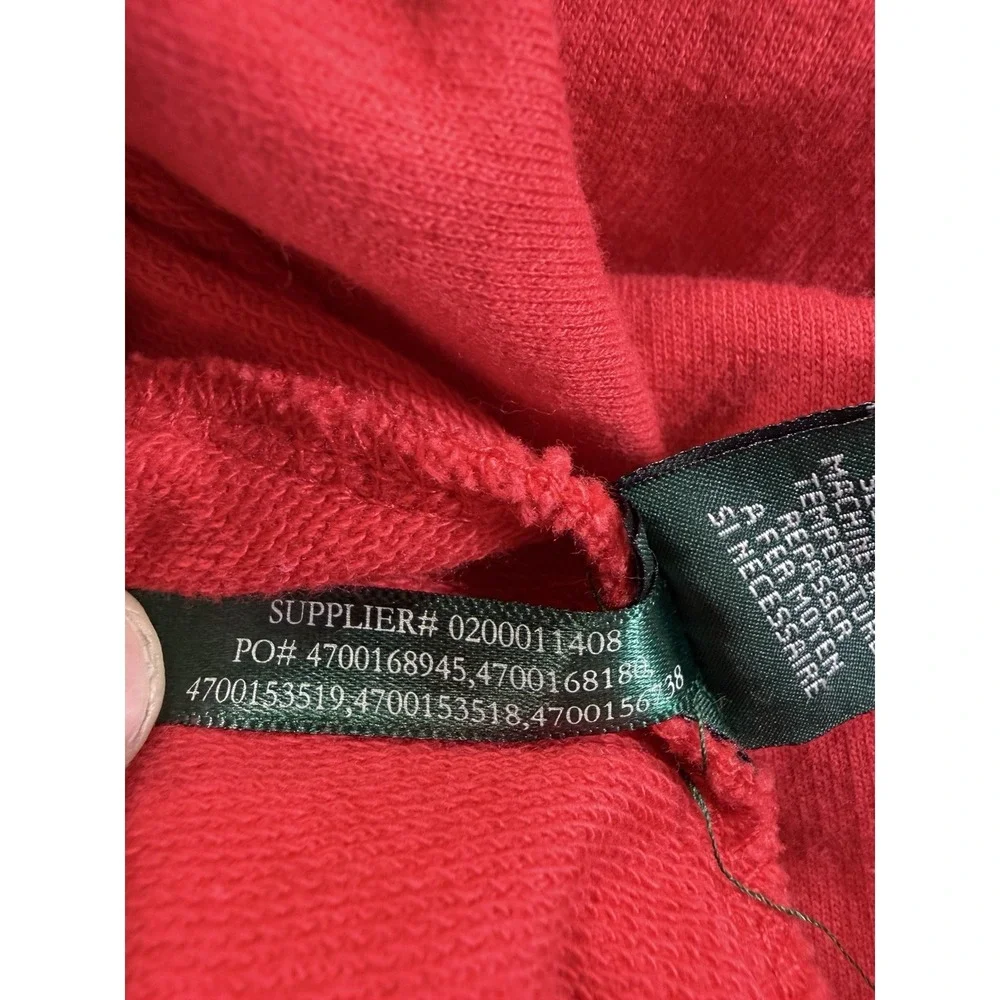 Ralph Lauren S‎ Dress 100% Cotton Boatneck Drop Waist Red Nautical Coastal 90s